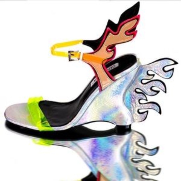 "FLAMES" Wedges !! NEW SNAKESKIN MIX !! - Picture 6 of 6